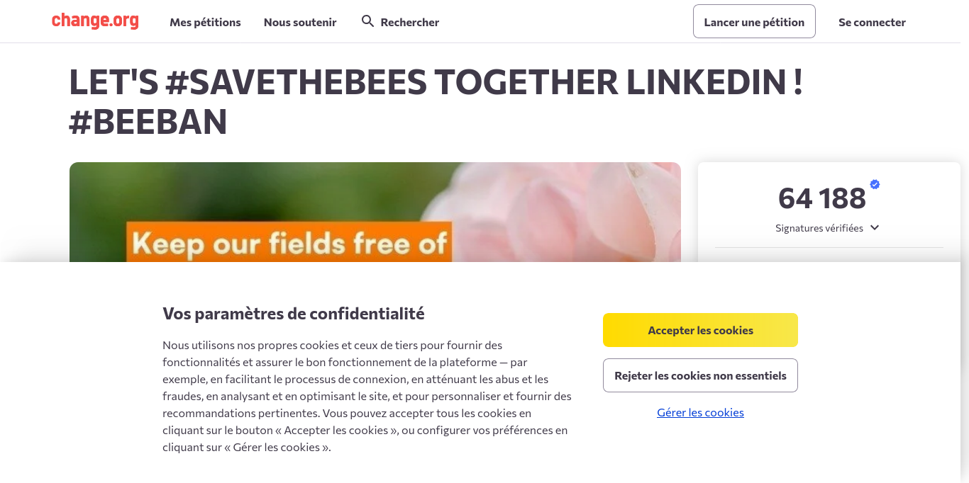 https://www.change.org/p/linkedin-let-s-save-the-bees?utm_source=share_petition&utm_medium=custom_url&recruited_by_id=456c8970-feca-11e8-95c0-e383d2242133